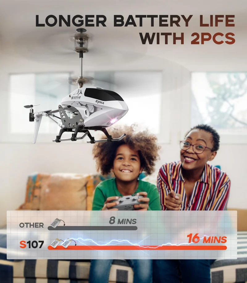 SYMA RC Helicopter Toy with 16Mins