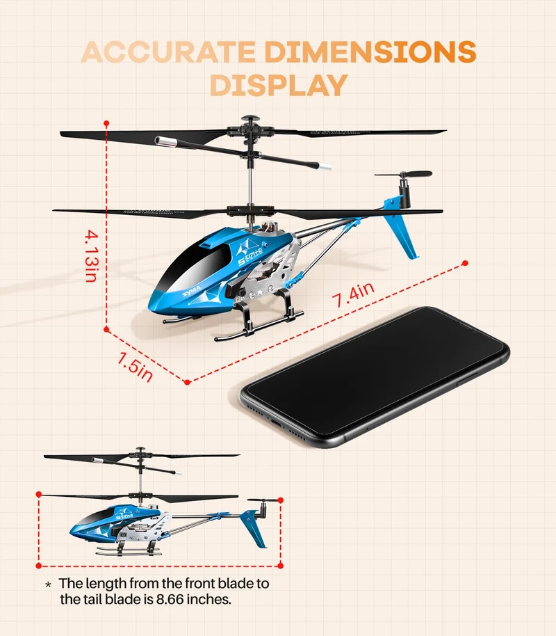 SYMA RC Helicopter Toy with 16Mins