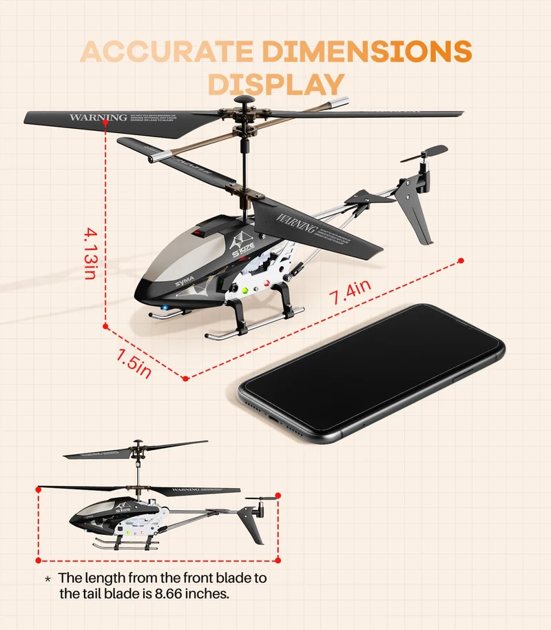 SYMA RC Helicopter Toy with 16Mins