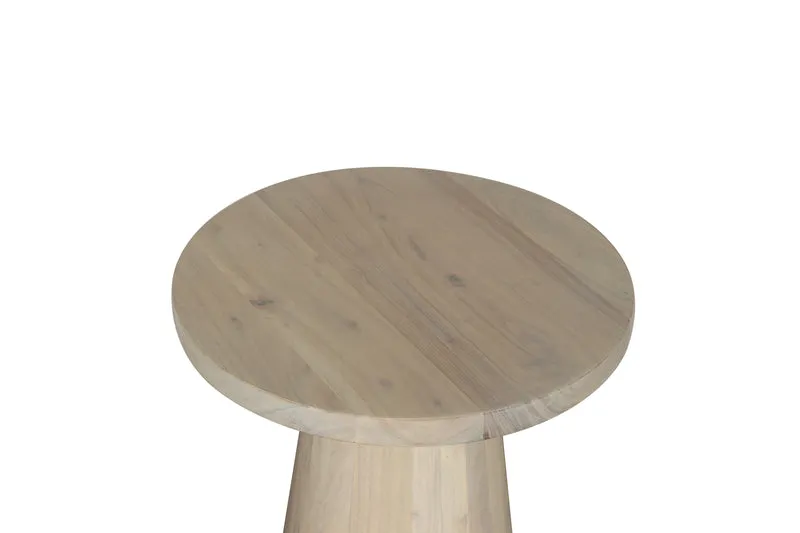 Beistelltisch CONE / Massivholz Akazie schwarz oder white wash lackiert / D 35, H 60 cm oder D 40, H 50 cm