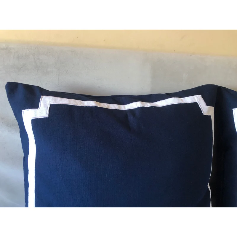 Farm House Home Decor, Navy Euro Boho Pillows Covers, Navy Couch Throw Pillows