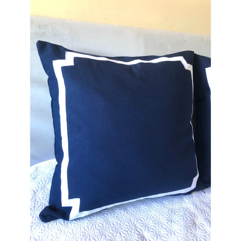 Farm House Home Decor, Navy Euro Boho Pillows Covers, Navy Couch Throw Pillows