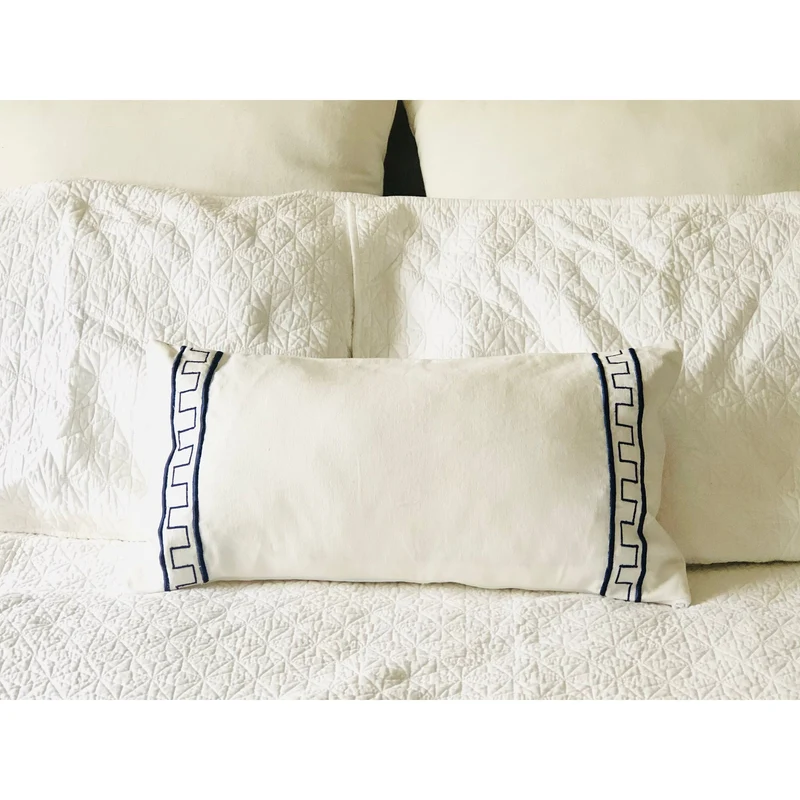 Greek Key Lumbar Pillows "12x24" Decorative Small Throw Pillows Snazzy Living