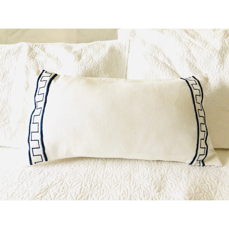 Greek Key Lumbar Pillows "12x24" Decorative Small Throw Pillows Snazzy Living