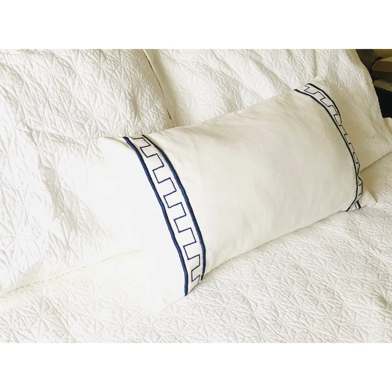 Greek Key Lumbar Pillows "12x24" Decorative Small Throw Pillows Snazzy Living