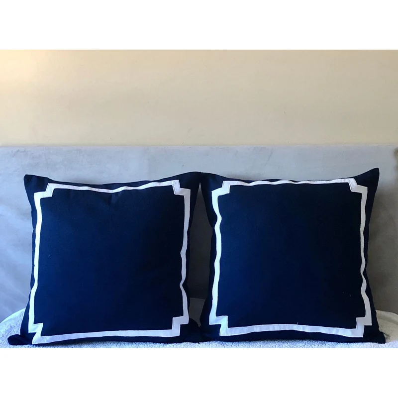 Trim Pillows, Trim Euro Shams, Border Pillow Covers, Unique Gift for her,Bedroom decor, Pillows with borders,Snazzy Living