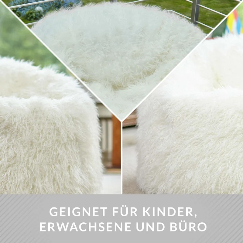 XXL Pouf aus Kunstfell