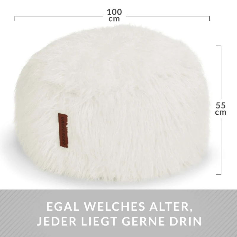XXL Pouf aus Kunstfell