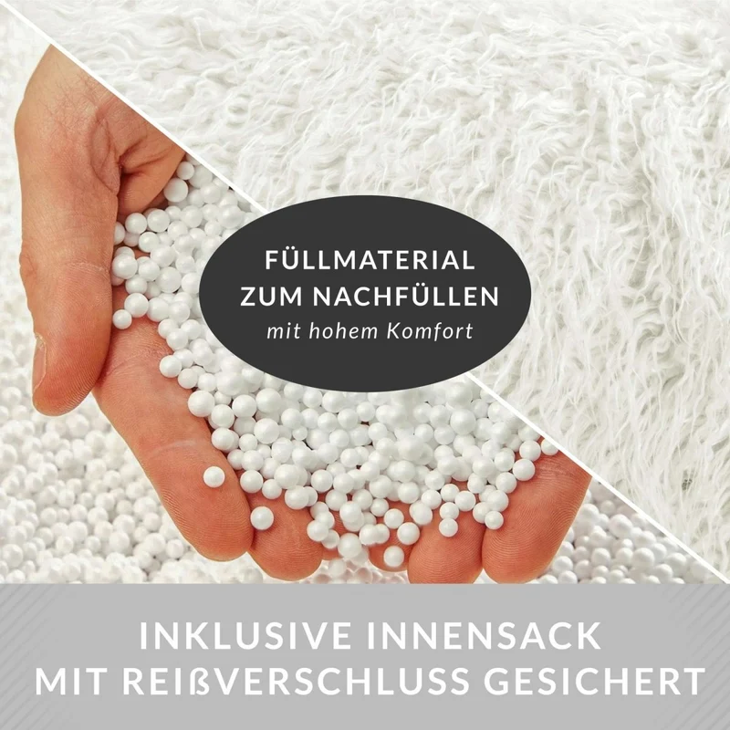 XXL Pouf aus Kunstfell