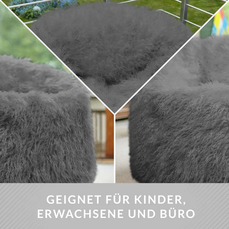 XXL Pouf aus Kunstfell