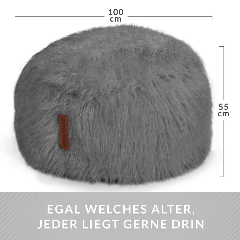 XXL Pouf aus Kunstfell