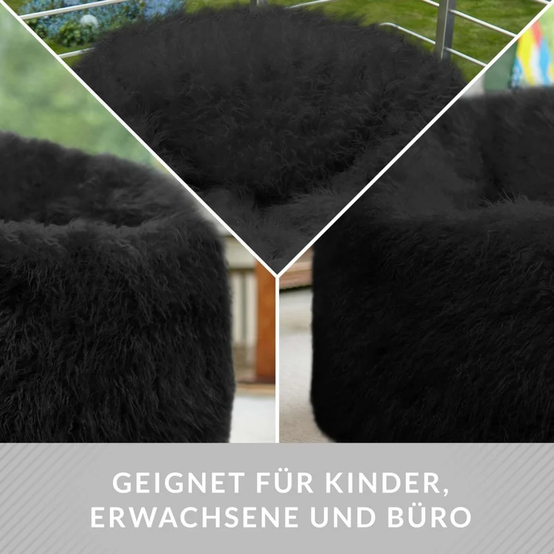 XXL Pouf aus Kunstfell