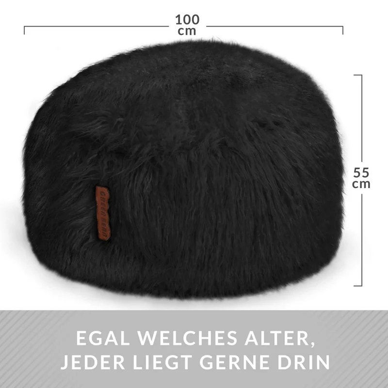 XXL Pouf aus Kunstfell