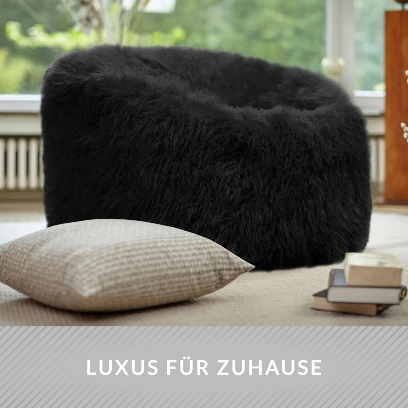 XXL Pouf aus Kunstfell