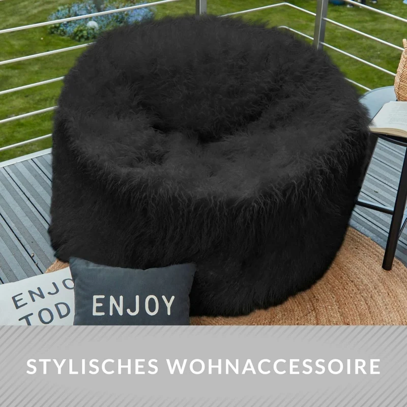 XXL Pouf aus Kunstfell