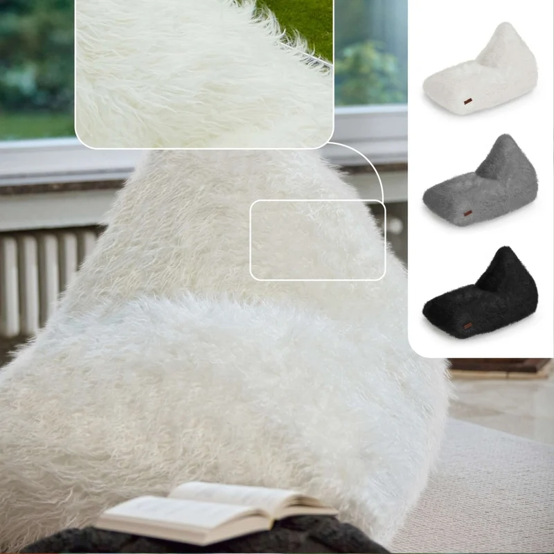 Triangle Sitzsack aus Kunstfell