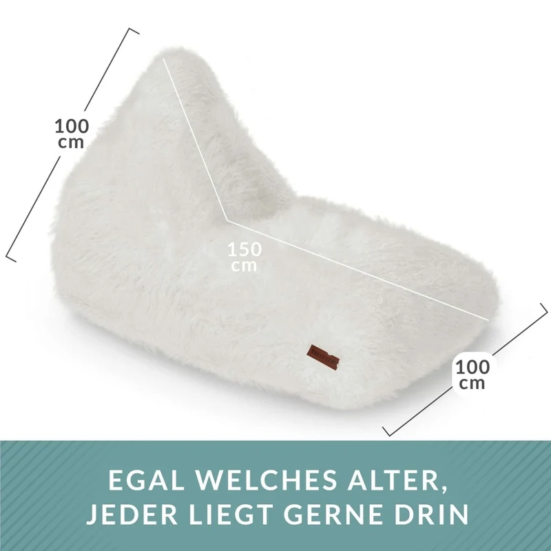 Triangle Sitzsack aus Kunstfell