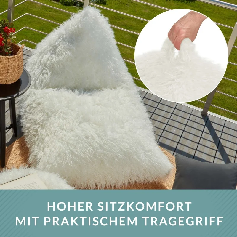 Triangle Sitzsack aus Kunstfell