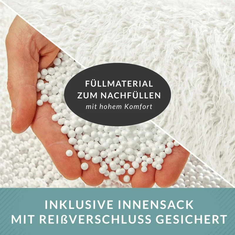 Triangle Sitzsack aus Kunstfell