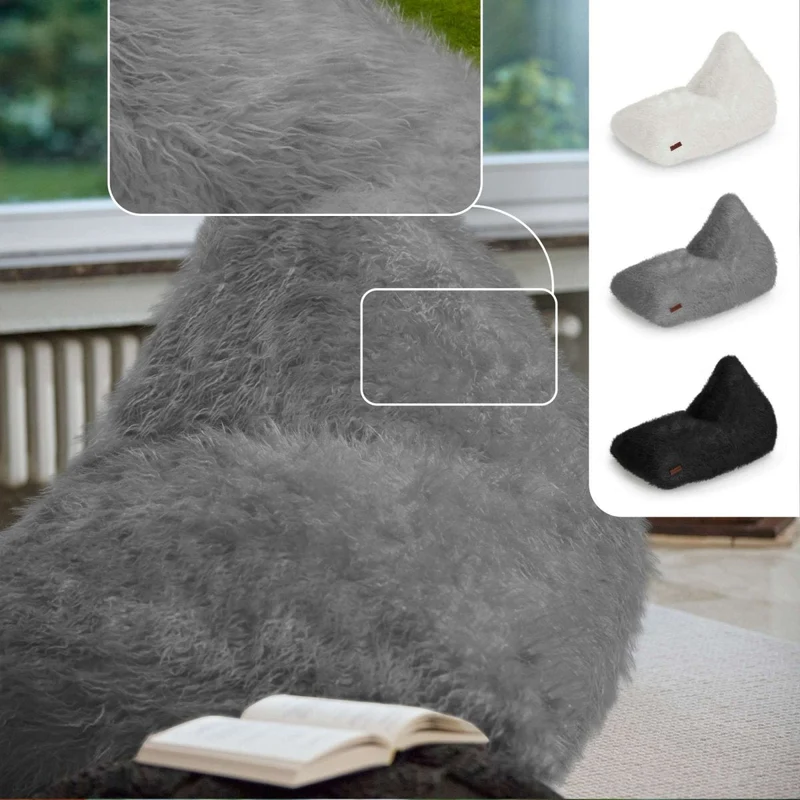 Triangle Sitzsack aus Kunstfell