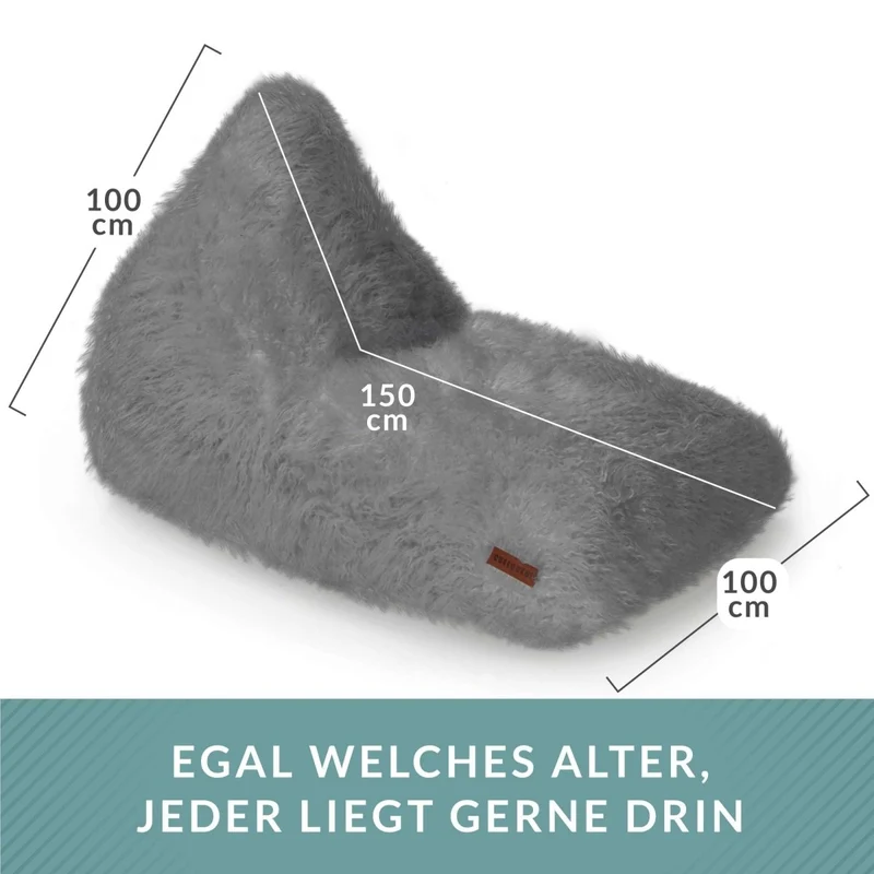 Triangle Sitzsack aus Kunstfell