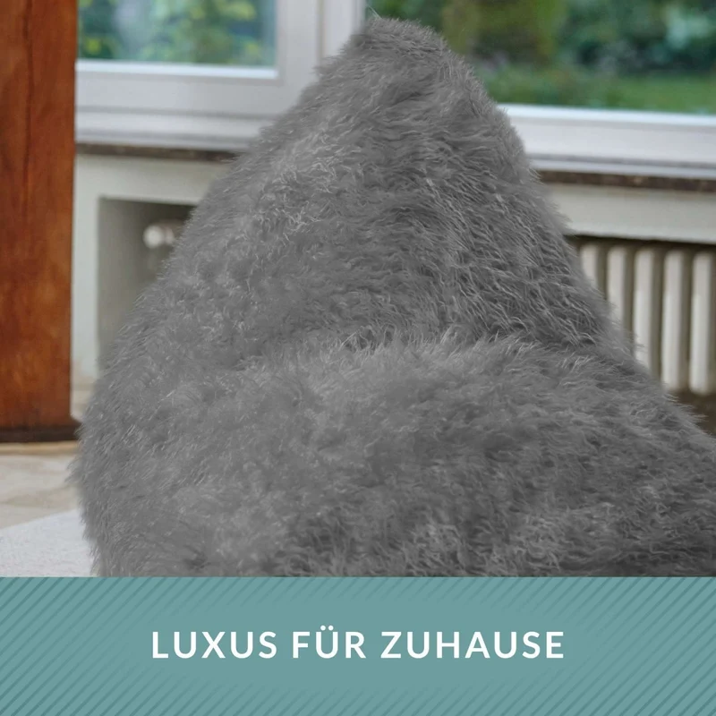 Triangle Sitzsack aus Kunstfell