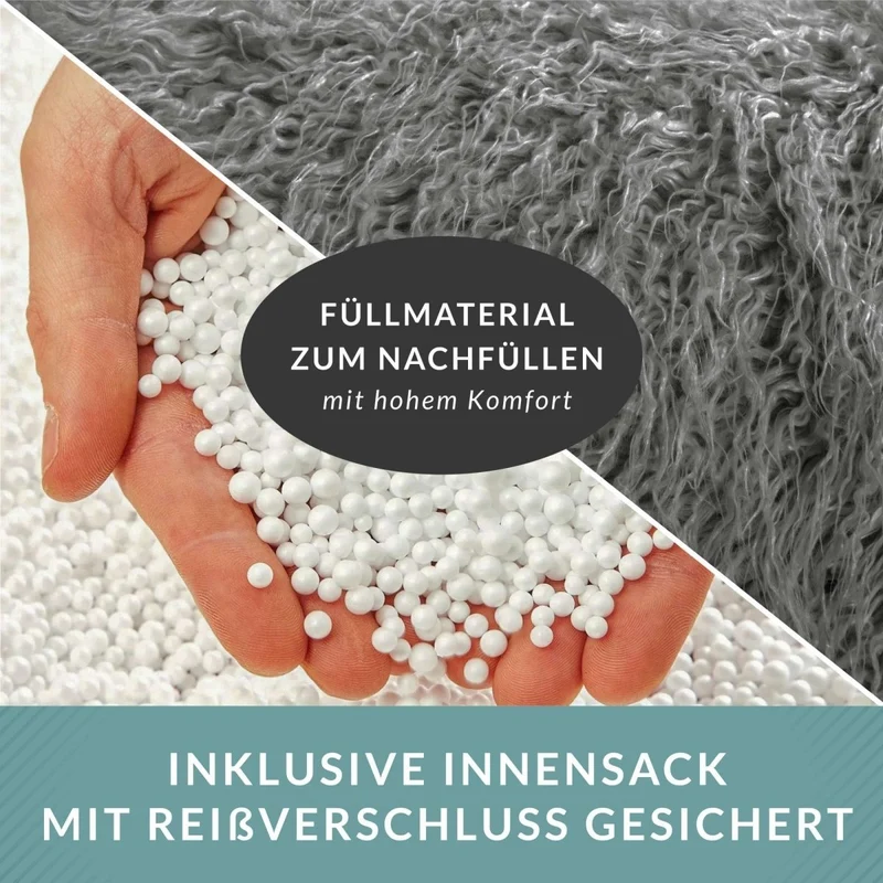 Triangle Sitzsack aus Kunstfell