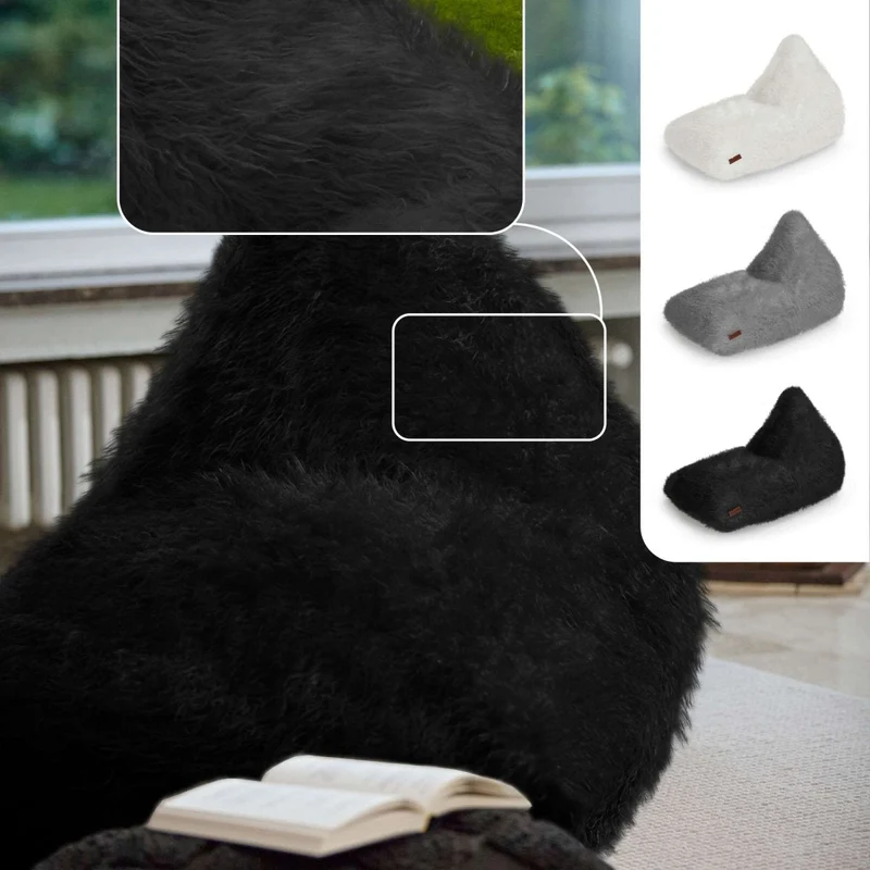 Triangle Sitzsack aus Kunstfell