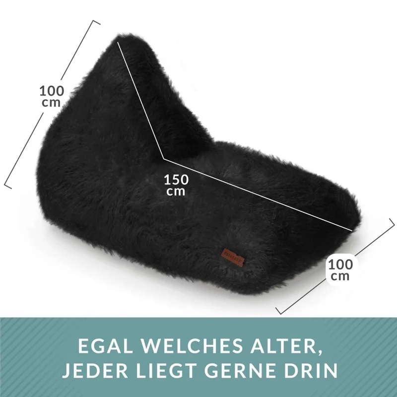 Triangle Sitzsack aus Kunstfell