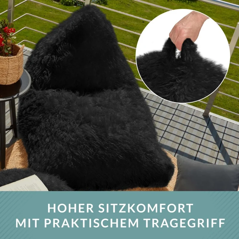 Triangle Sitzsack aus Kunstfell