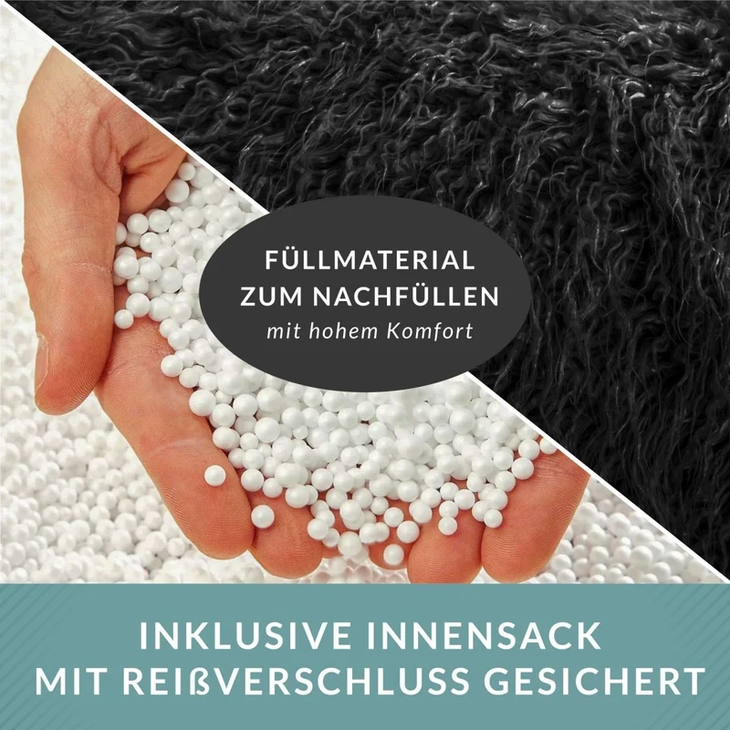 Triangle Sitzsack aus Kunstfell