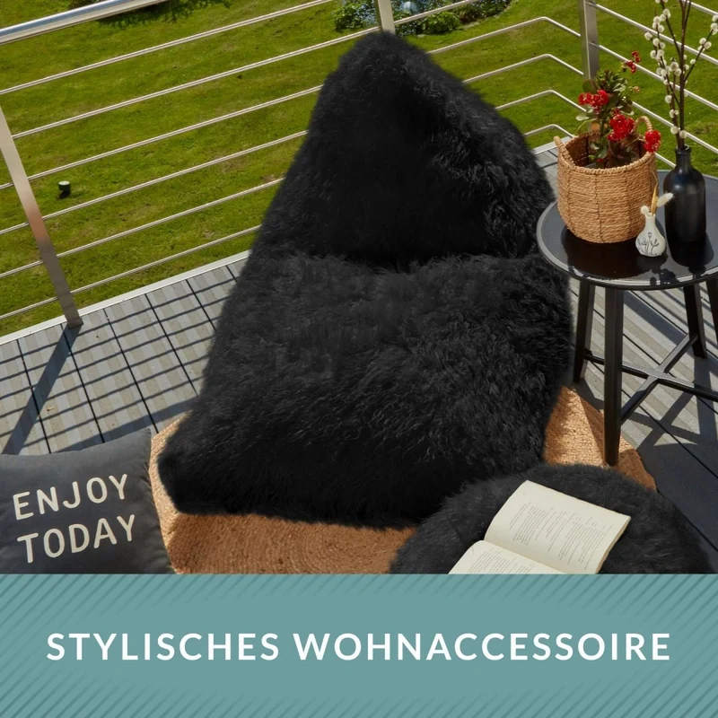 Triangle Sitzsack aus Kunstfell