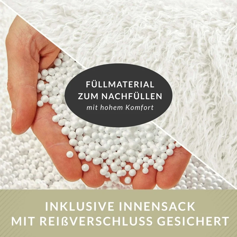 Square Riesensitzsack aus Kunstfell