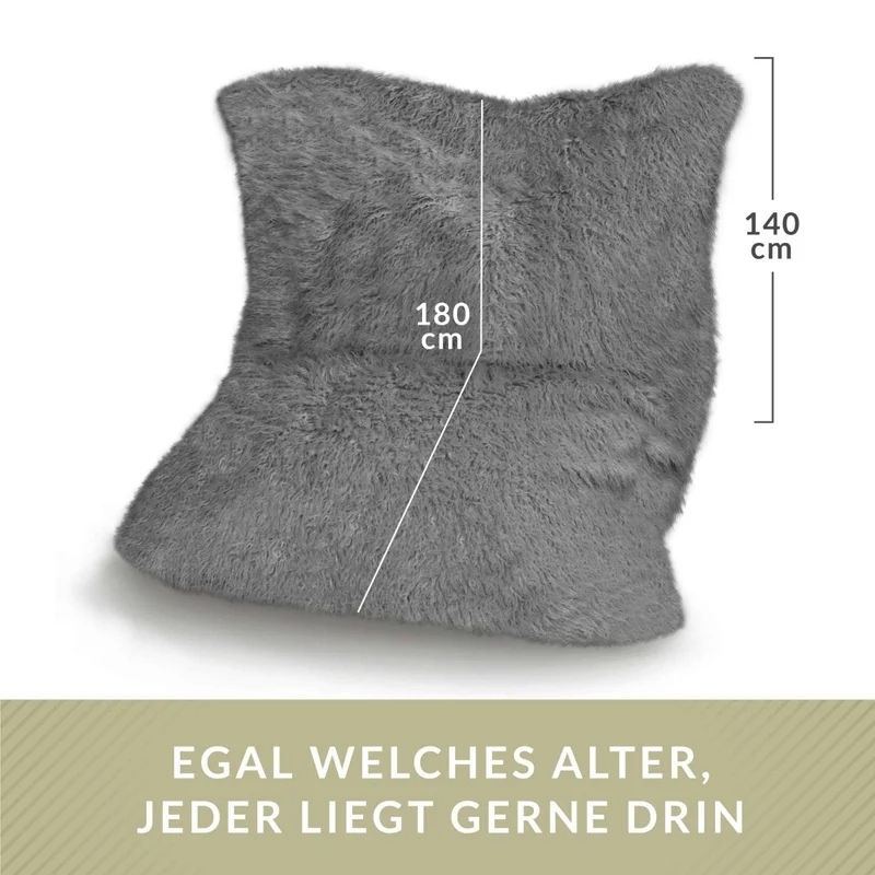 Square Riesensitzsack aus Kunstfell