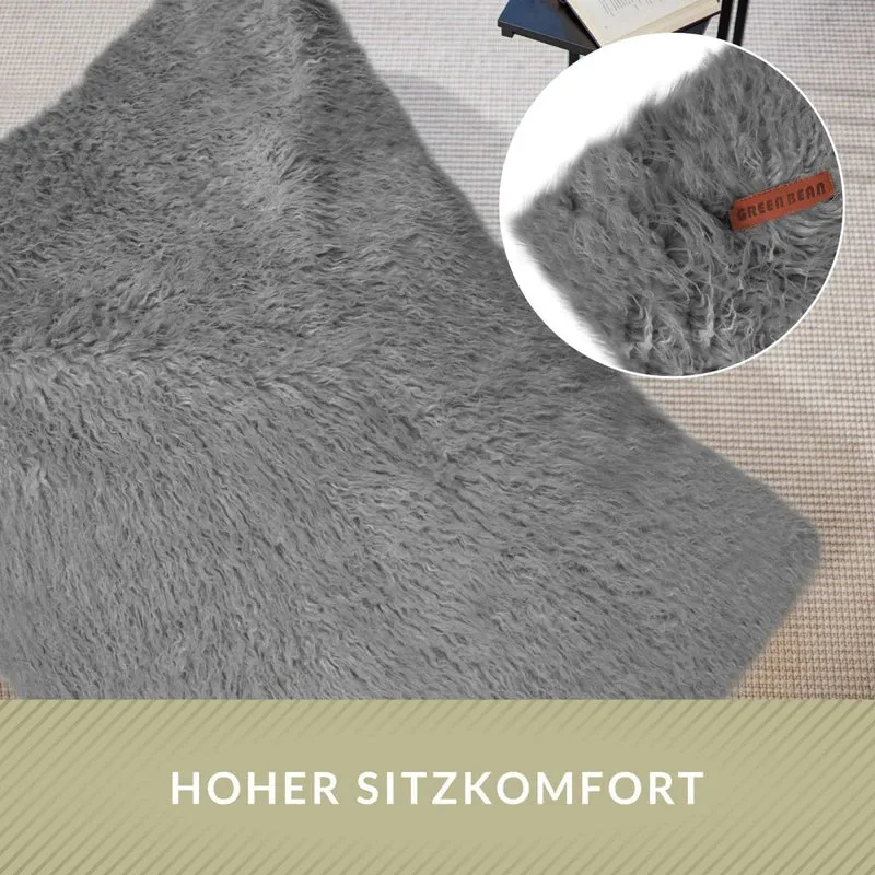 Square Riesensitzsack aus Kunstfell