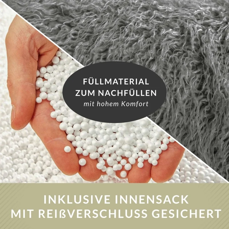 Square Riesensitzsack aus Kunstfell