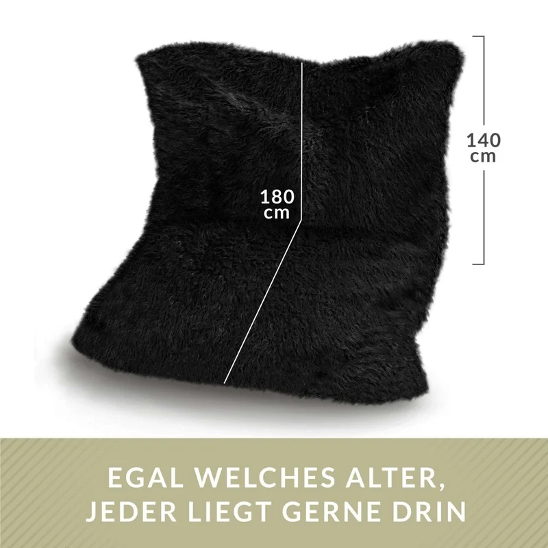 Square Riesensitzsack aus Kunstfell