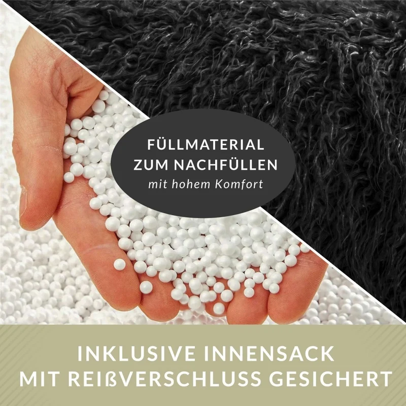 Square Riesensitzsack aus Kunstfell