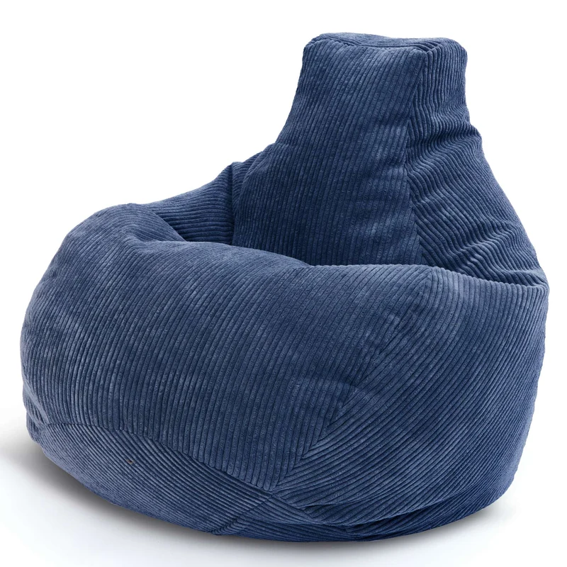 Cozy Sitzsack mit Rückenlehne in Cord-Optik