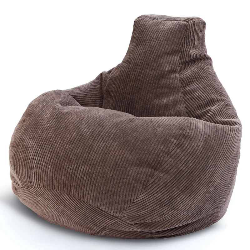 Cozy Sitzsack mit Rückenlehne in Cord-Optik