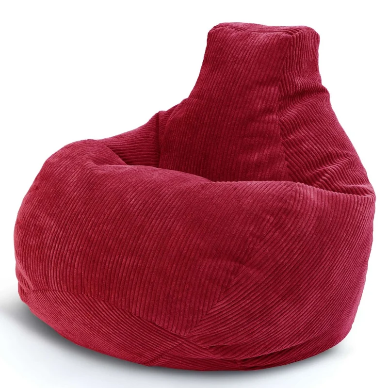 Cozy Sitzsack mit Rückenlehne in Cord-Optik