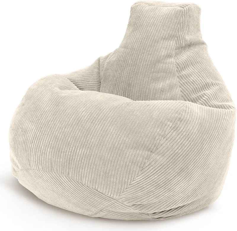 Cozy Sitzsack mit Rückenlehne in Cord-Optik