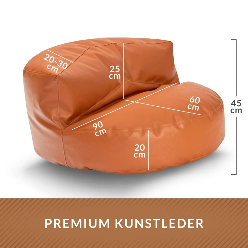 Sitzsacksofa aus Kunstleder