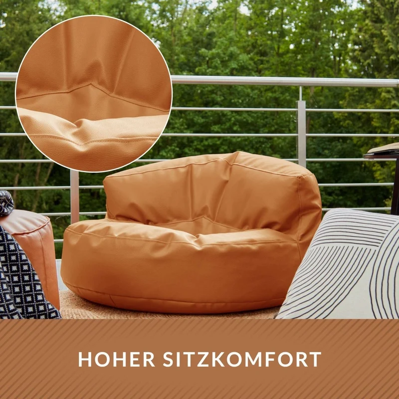 Sitzsacksofa aus Kunstleder