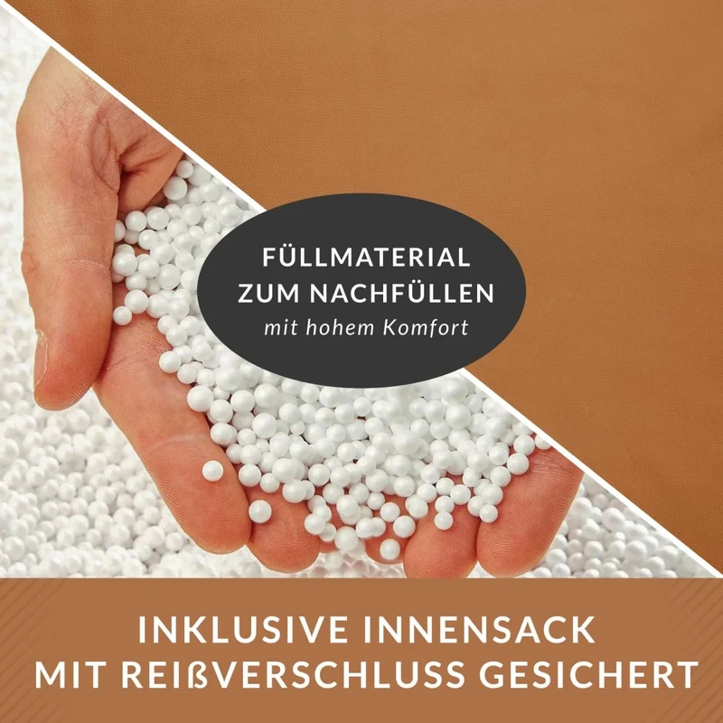 Sitzsacksofa aus Kunstleder
