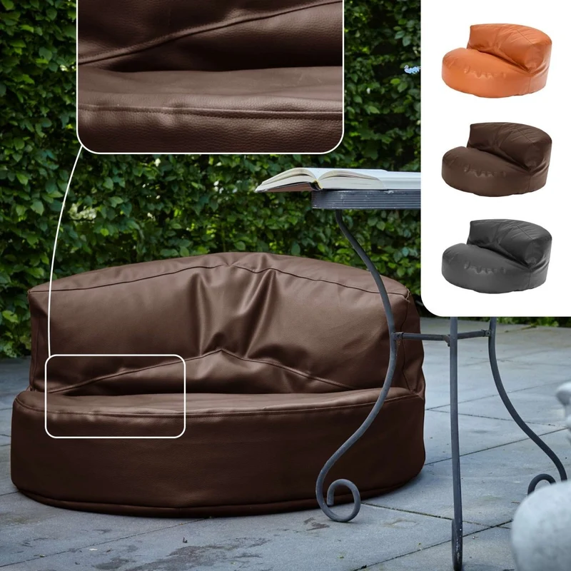 Sitzsacksofa aus Kunstleder