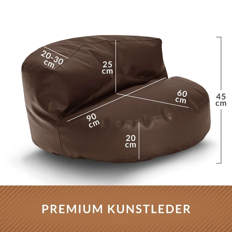 Sitzsacksofa aus Kunstleder
