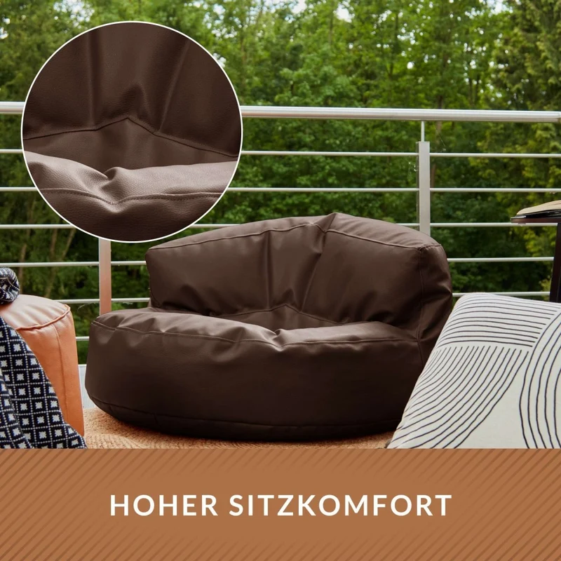 Sitzsacksofa aus Kunstleder
