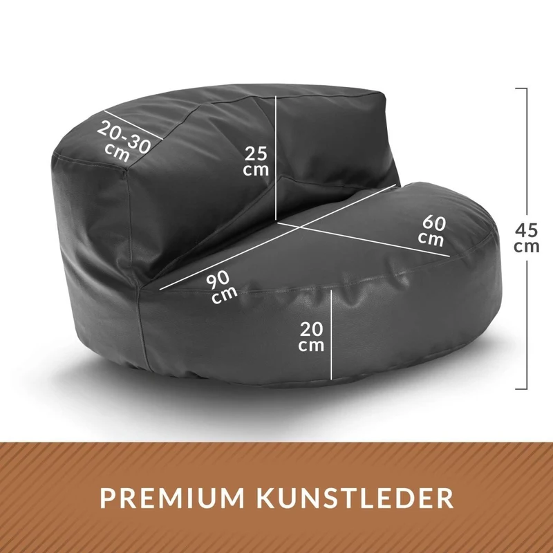 Sitzsacksofa aus Kunstleder