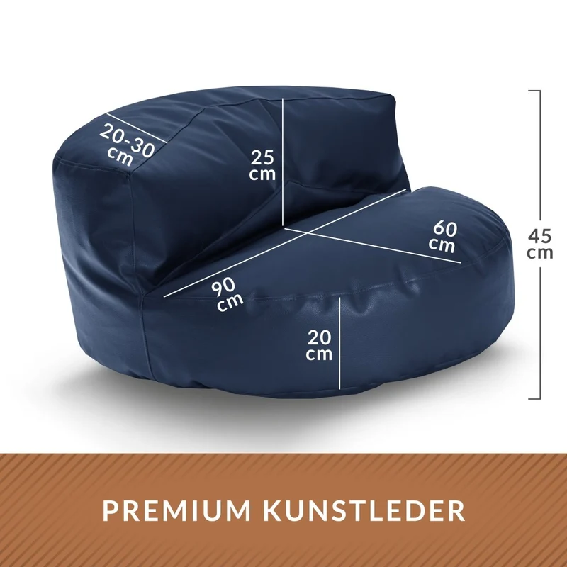 Sitzsacksofa aus Kunstleder